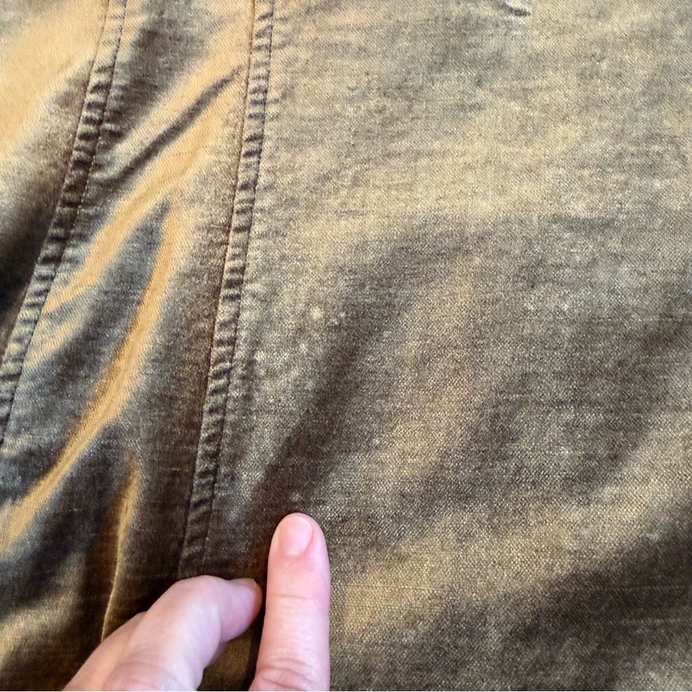 CAbi Olive Velvet Utility Jacket/blazer olive green/gold size small - Picture 13 of 16
